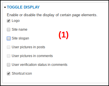 image of site title options