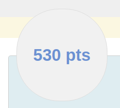 image showing the "points" section of the reader dashboard
